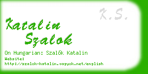 katalin szalok business card