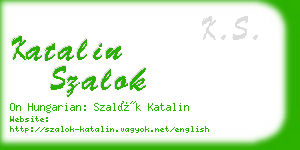 katalin szalok business card